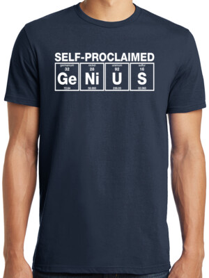 Big Guys Rule Funny Big and Tall Self Proclaimed Genius T Shirt