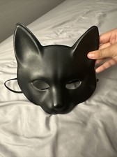 black cat halloween mask