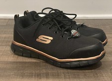 Skechers Flex Sole Steel Toe Lace-Up Oil & Slip Resistant Work Shoes 9.5 Womens