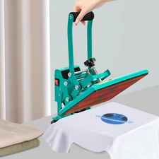 11.8*9 inches Heat Press Machine for DIY T Shirts, T Shirt Press Machine Blue
