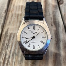 PCA Roman Numerals Classic Quartz Fashion Watch On Silicone Strap
