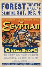 THE EGYPTIAN Movie POSTER 27x40 Edmund Purdom Victor Mature Peter Ustinov Bella