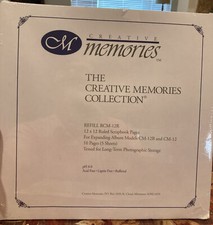 Creative Memories Ruled Scrapbook 10 Pages 12x12 Refill RCM-12R White 5 Sheets
