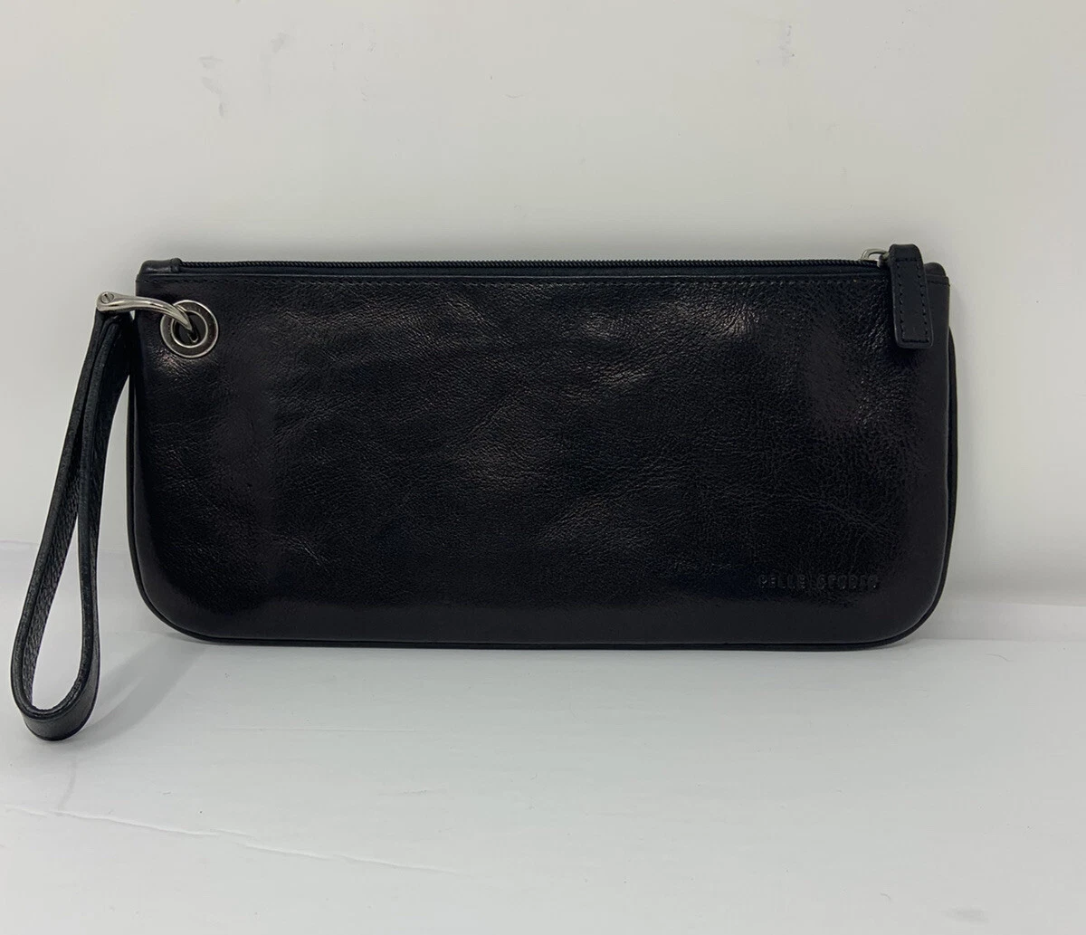 The Wilson Black Leather Clutch Bag