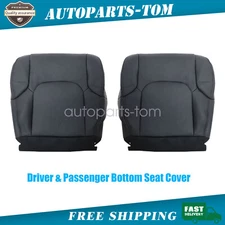 2x Replacement For 2005-21 Nissan Frontier Front Bottom Leather Seat Cover Black