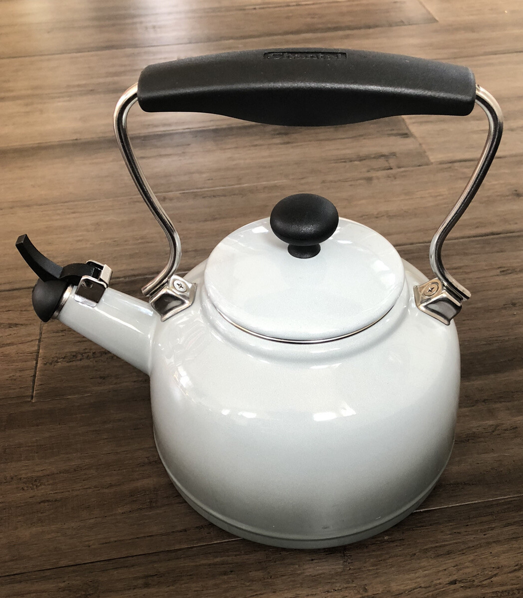 Whistling Kettle Chantal Vintage Tea Kettle White CHANTAL