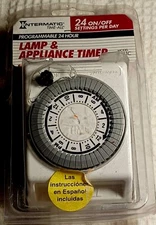 Intermatic Plug In Lamp Appliance Timer SB811C 24hr On/Off Programmable vintage