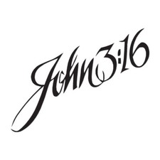 John 316 Cursive - Vinyl Decal Sticker - Multiple Color Sizes - Ebn910