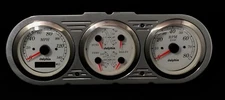 1963 1964 1965 CHEVY NOVA 3 GAUGE GPS DASH PANEL CLUSTER WHITE