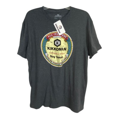 Kikkoman Mens Shirt Size Large Soy Sauce Short Sleeve Tee NEW