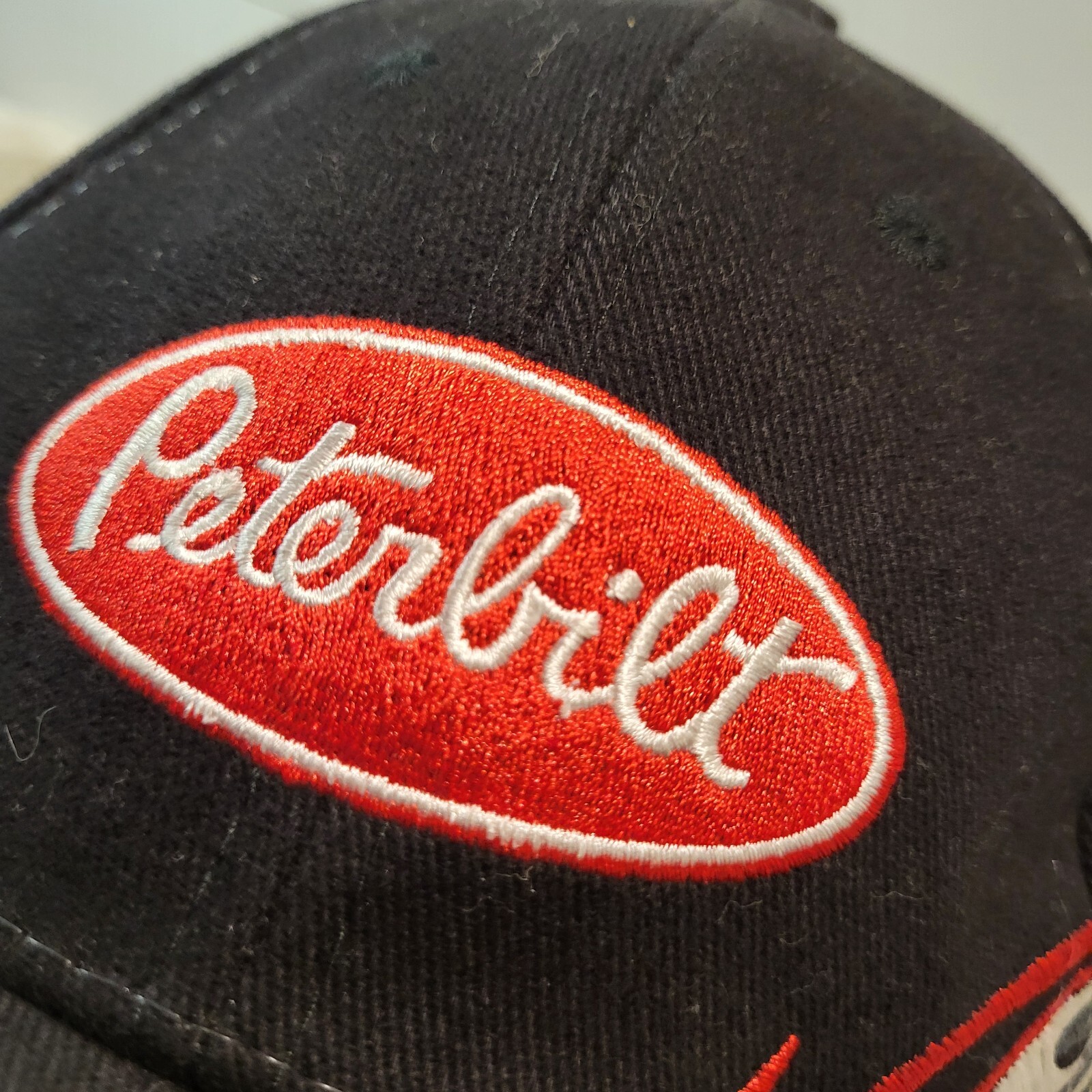 Peterbilt Flames Black Hat Snapback Baseball Vint… - image 3