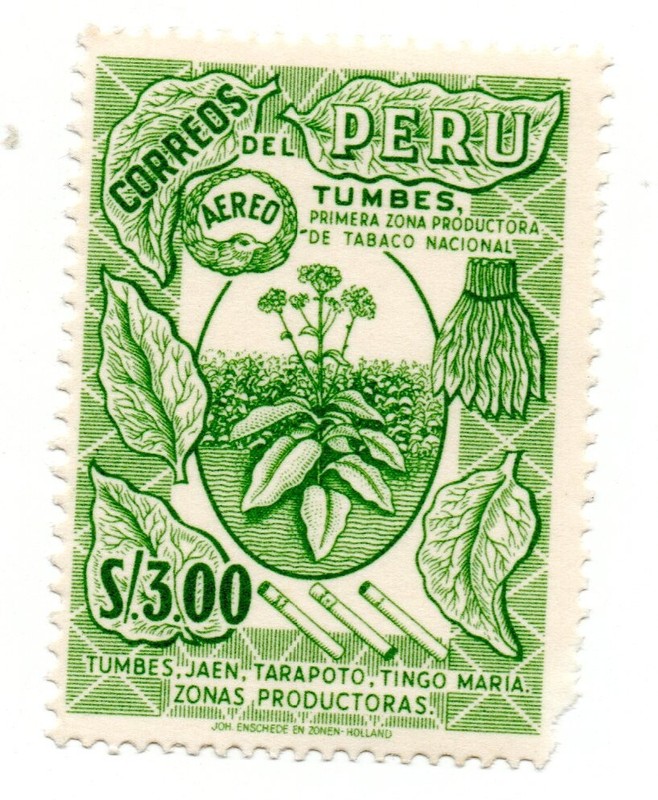 Tobacco, Tumbes: Highest  Production Region, Green, Perú 1959, accept offers