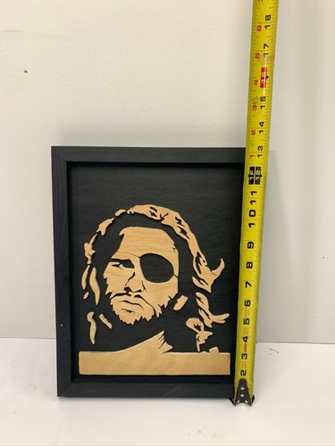 Unique Detailed Snake Plissken Kurt Russell Wood Art Ready To Hang Handmade - Picture 5 of 7