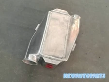 Universal Air Water Liquid Aluminium Intercooler Chargecooler 180° Inlet Outlet