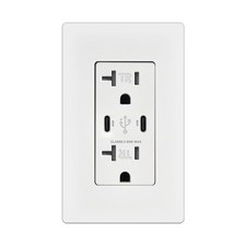 Micmi 65w 2-port Usb C Wall Outlet Pd 3.0 Gan Tamper-resistant 20 Amp Micmi 65w 2-port Usb C Wall Outlet Pd 3.0 Gan Tamper-resistant 20 Amp