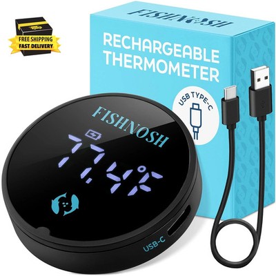 Aquarium Thermometer for Fish Tank | Digital Rechargeable USB-C Temperature Gaug