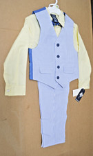 Nautica 4-Piece Formal Suit Set for Boys with Vest, Pants, Dress Shirt, and Tie