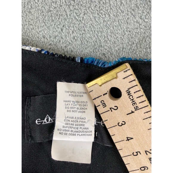 Connected Apparel Blue Multi Layered Pleated Slee… - image 4