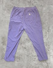 Carhartt Purple Scrub Pants 2XL Polyester Spandex Stretch Workwear