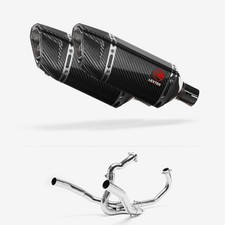 Lextek Carbon Fibre SP11C 200mm Exhaust System for SUZUKI SV1000 (03-07) Rear