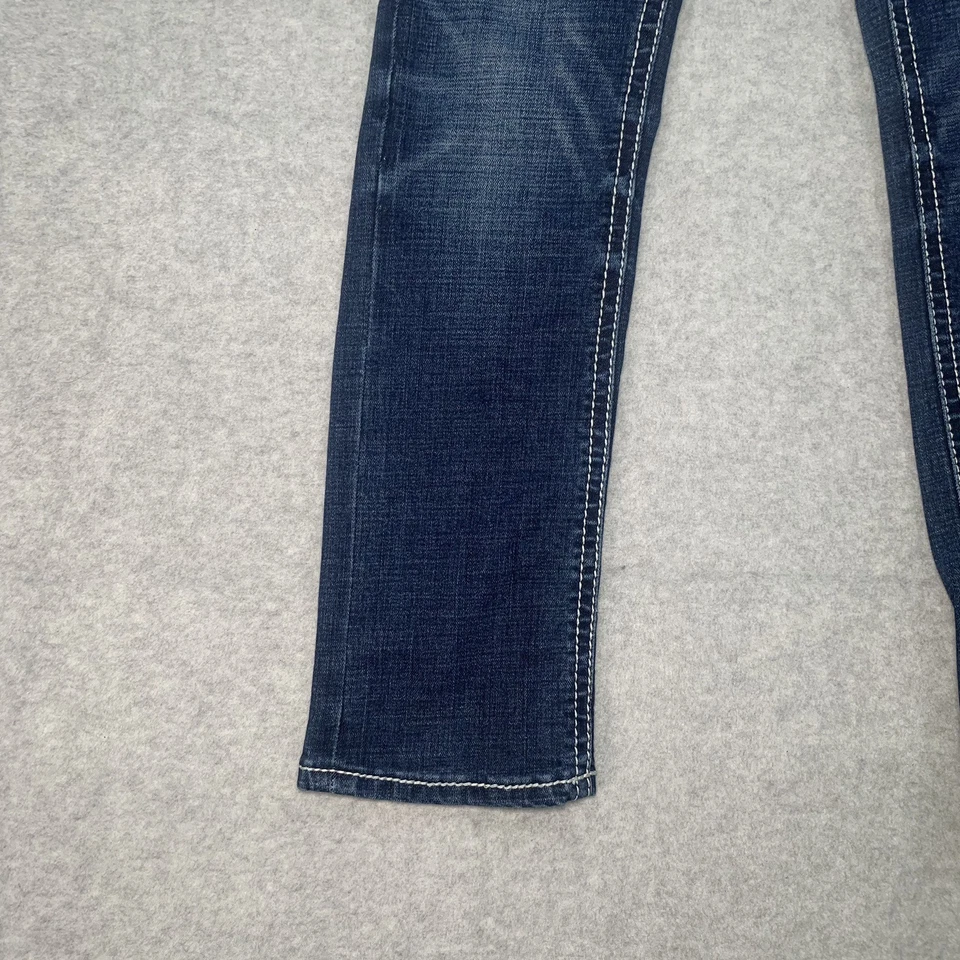 Pantalones de mezclilla rectos BKE Conner para niños talla 8 regular lavado oscuro Foto 3 de 4