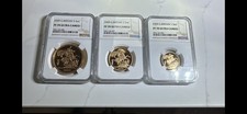 2009 £5,£2,£1, Gold sovereign Coin Set PF70