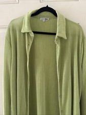 Fashion Nova Neon Green Blouse Dress With Belt