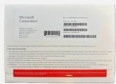 MICROSOFT WINDOWS 11 PRO 64 BIT DVD