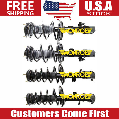 Monroe Front & Rear Struts For 2004-2007 Toyota Highlander 4X4 Lifetime Warr
