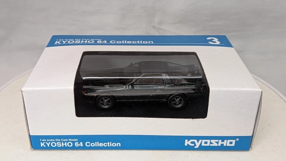 Черная литая модель автомобиля Toyota Supra A70 1:64 Kyosho ограниченная коллекция Япония - Изображение 4 из 4