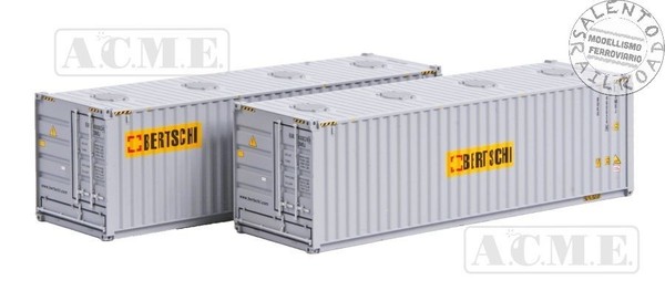 "Acme 95057 - H0 1:87 - Set Von 2 Bulk-Containern \"Bertschi\" Von 30 Fuß"-image