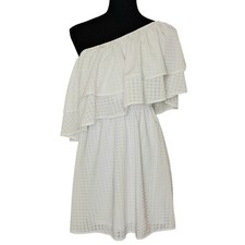Show Me Your Mumu Holly Asymmetrical Mini Dress Size XS Picnic White