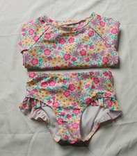 Cat  Jack Toddler Girls Floral Rash Guard Swimwear Set AC2 Multicolor Size: 3T