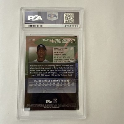 2018 Stadium Club Chrome Rickey Henderson 🔥PSA 10🔥POP 5 👀 HOF