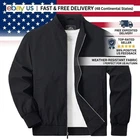 Men's Spring Fall Thin Bomber Jacket Full-Zip Sportswear Lightweight Casual Coat