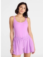 Women’s Lilac Tank Athletic Romper with Built In Bra Size Extra Large NWT
