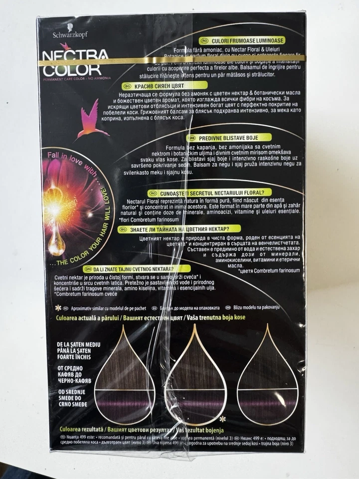 3er-Pack Schwarzkopf Nectra Color 499 Dark Cherry / Dunkelkirsche (Restposten M - Bild 3 von 4