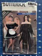 Butterick 5800 Misses  Halloween Costume Pattern Maid Vampire Goth Sizes 6-18 UC