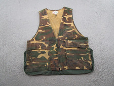 VTG Sports Afield Vest Men L Woodland Camo Duck Hunting Shotgun Shell Game Bag