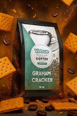 Graham Cracker Flavored Coffee 16oz   Ground or Whole Bean   5 Stars   Fast Ship