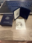 1996 P US Proof Silver Eagle $1 Box/COA Original - Toning around sides/edges