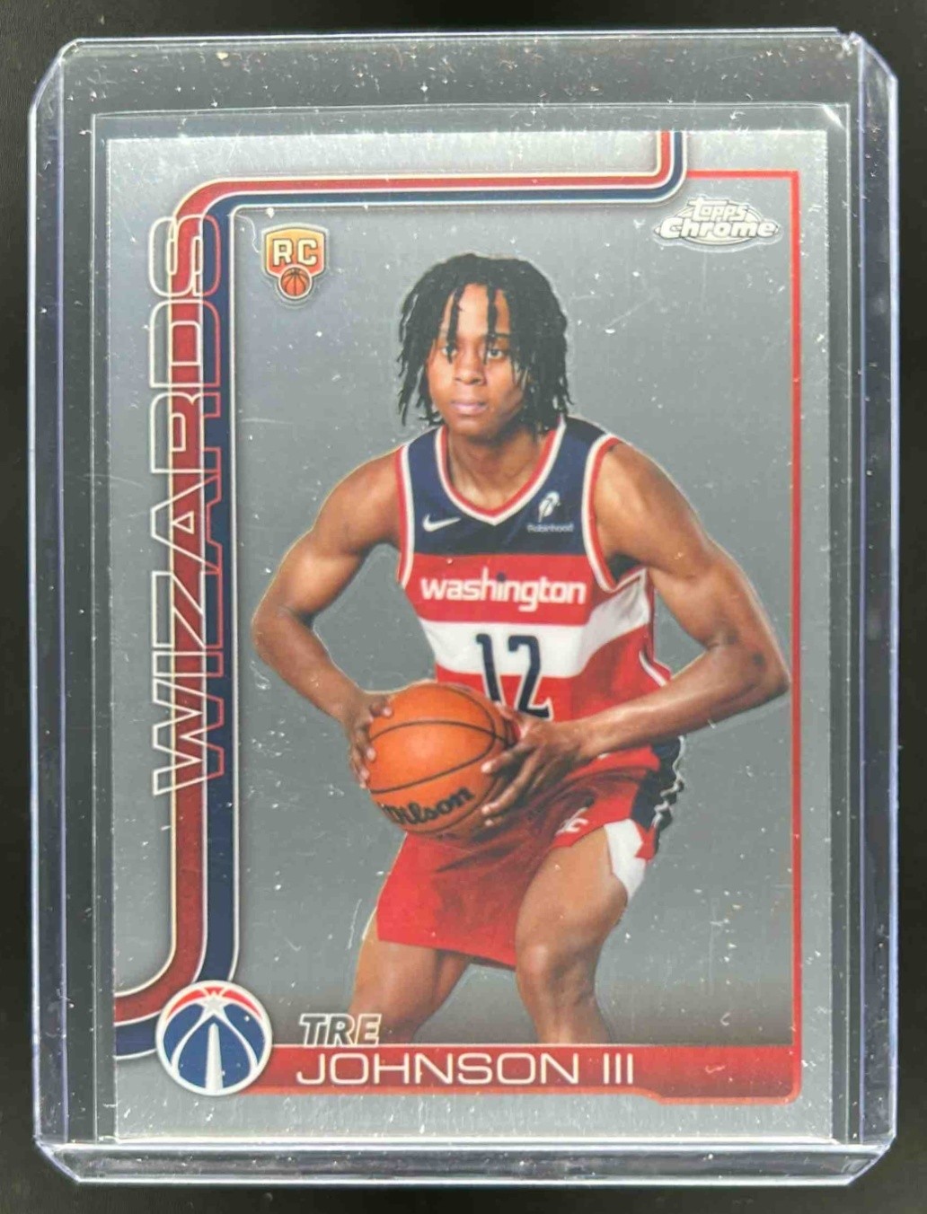 2025-26 Topps Chrome Tre Johnson III Variation RC SSP #256 Wizards