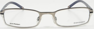 Davidoff 95038-191 Titanium Silver / Black Blue Eyeglasses Frame 53-21-140 NEW