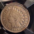 1863 Indian One Cent - Full Liberty Headdress - NGC MS-63