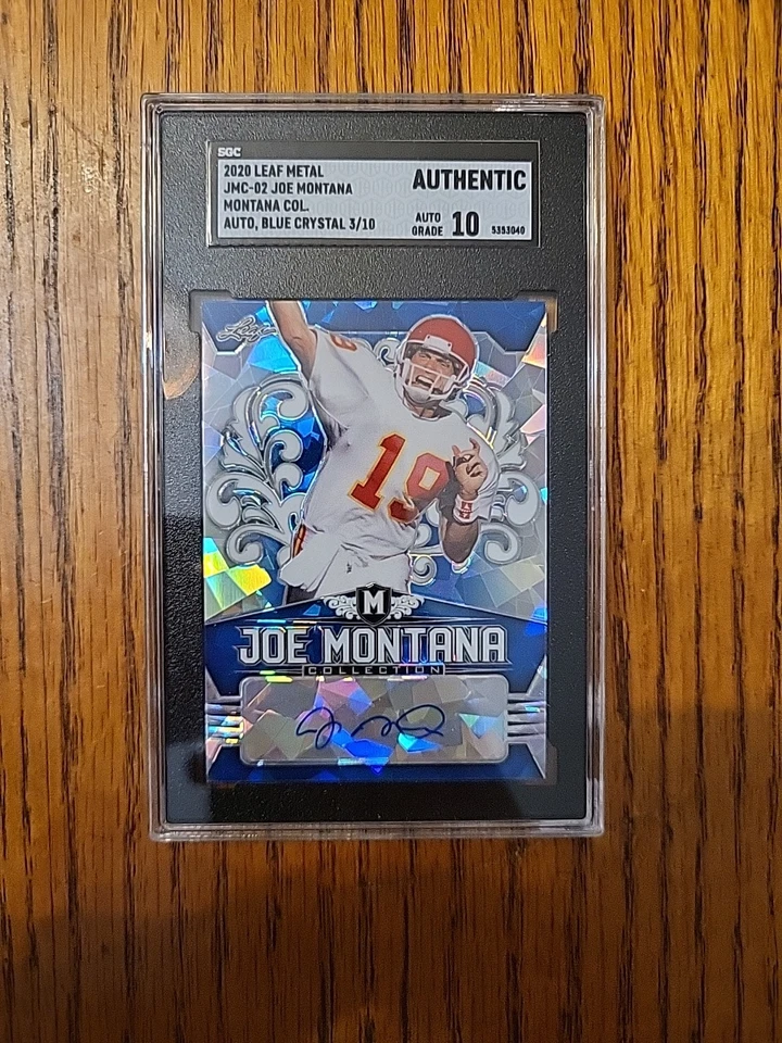 Hoja de metal azul cristal SGC 10 2020 automático Joe Montana #3/10 Foto 2 de 4