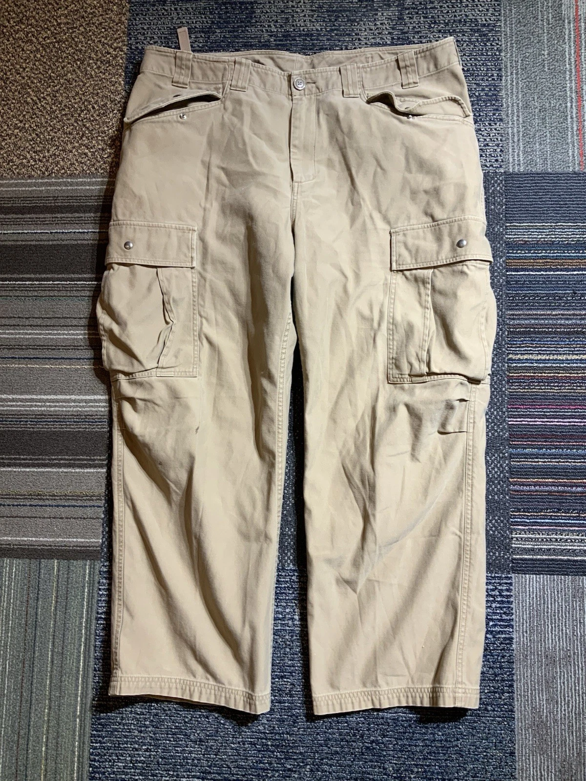 Men’s Duluth Trading Co 40x30 Military Khaki Cargo Pants