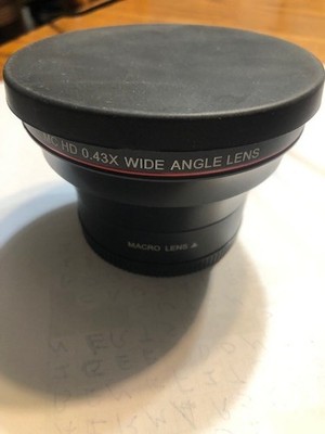 58mm 0.43X Wide Angle Lens Aluminum Alloy Camera Macro Lens Optical Glass Camera