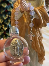 Lourdes HolyWater .5 Oz Marian Devotional Bottle  From Sacred Grotto, France   