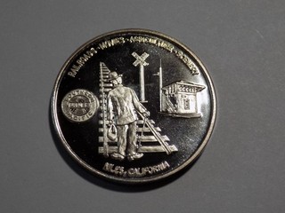 NILES CALIFORNIA .999 Silver 1 oz. Medal RAILROADS MOVIES AGRICULTURE SCENERY