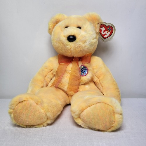 Ty Beanie Buddy " SUNNY " Teddy Vintage 2001 Collectable Yellow Bear With Tag UK - Picture 5 of 11